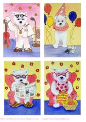 4 Character Westie Toppers