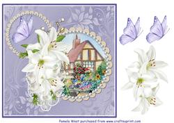 8x8 Cottage Garden Framed with Lilies