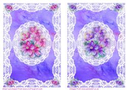 2 Lacey Blue Toppers with Clematis