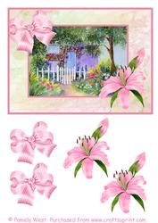 Rose Cottage Card Topper with Decoupage