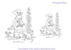 Watering the Garden Digistamp, Digital Stamp