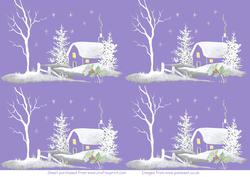 Blue Winter Watercolour Vellum
