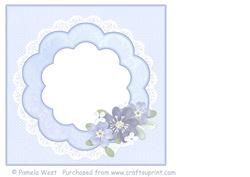 Blank Insert for Cottage Garden with Scalloped Edge