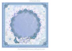 Blank Insert for Bluetits , Butterflies and Forgetme Nots