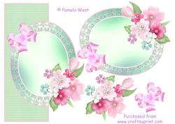 Over the Edge Floral Card Front with Decoupage