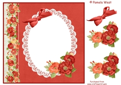 Poppy Card front with decoupage