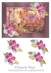 Wait for Me card topper with decoupage