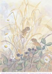 Field Mice and Blackberries Vellum
