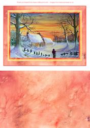 Snowy Winter Sunset Topper and Background