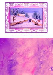 Winter Walk Topper and Background