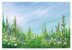 Field Flowers in Summer Designer resource/ card topper