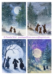 4 Rabbit card toppers/ Designer Resources