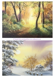 Autumn and Winter Original Watercolours Designer Resources