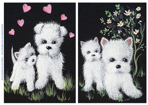 Westie Friends and Westie Mum and Puppy