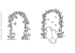 Arch Way and Cat and Cat Sweethearts Digi Stamps