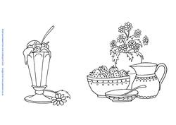 Ice Cream Sundae and Strawberries and Cream