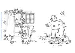 Potting Shed and Scarecrow Digi Stamps