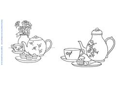 Tea and Cakes and Tea and Cookies Digi Stamps