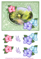 Springtime with Flowers. including Floral decoupage