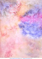 Watercolour Burst Vellum in Red/pink/blue