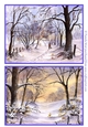 2 Winter scenes 1 A5 Christmas toppers