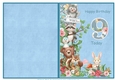 Woodland friends 9th birthday print and fold quick card