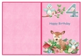 Little Deer 4th birthday print and fold quick card