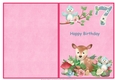 Little Deer 7th birthday print and fold quick card