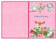 Little Deer 9th birthday print and fold quick card