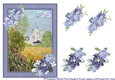 Windmill 25th Anniversary or Birthday card with decoupage flowers