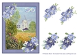 Windmill 30th Anniversary or Birthday card with decoupage flowers