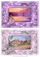Sunset Bay and Swan Street New Forest. 2 Butterfly framed card toppers