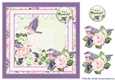 Its a wonderful world. 8 x 8  Card topper with bluebird decoupage