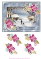 Coming Home Christmas Winter scene. Christmas card topper with decoupage