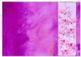Rose and Crushed Silk Blank Card - Violet Shade