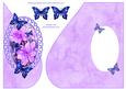 Over the Edge Tear Drop with Lilac Clematis and Butterflies