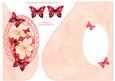 Over the Edge Tear Drop with Red Clematis and Butterflies