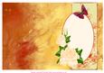 Gold Silk Quick Card with Roses and Butterfly