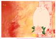Peach Silk Quick Card with Butterfly and Roses