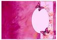 Plum Silk Quick Card with Butterflies and Roses
