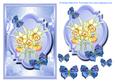 Daffodils and Butterflies Watercolour Decoupage Card