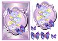 Morning Glory with Butterflies Watercolour Decoupage