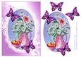 Watercolour Cameo with Lace Daisies and Peaches Decoupage