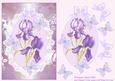 Watercolour Cameo with Lace Iris Decoupage Sheet