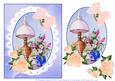 Watercolour Cameo with Lace Victoran Lamp Decoupage Sheet