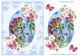 Watercolour Cameo with Lace Wheelbarrow Decoupage Sheet