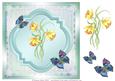 8x8 Watercolour Daffodils with Butterflies Decoupage