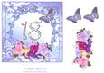 Irises and Butterflies 18th Birthday Card