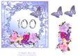 Iris and Butterflies 100th Birthday/anniversary Card Topper