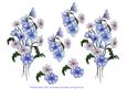 Watercolour Blue Field Flowers Decoupage Sheet